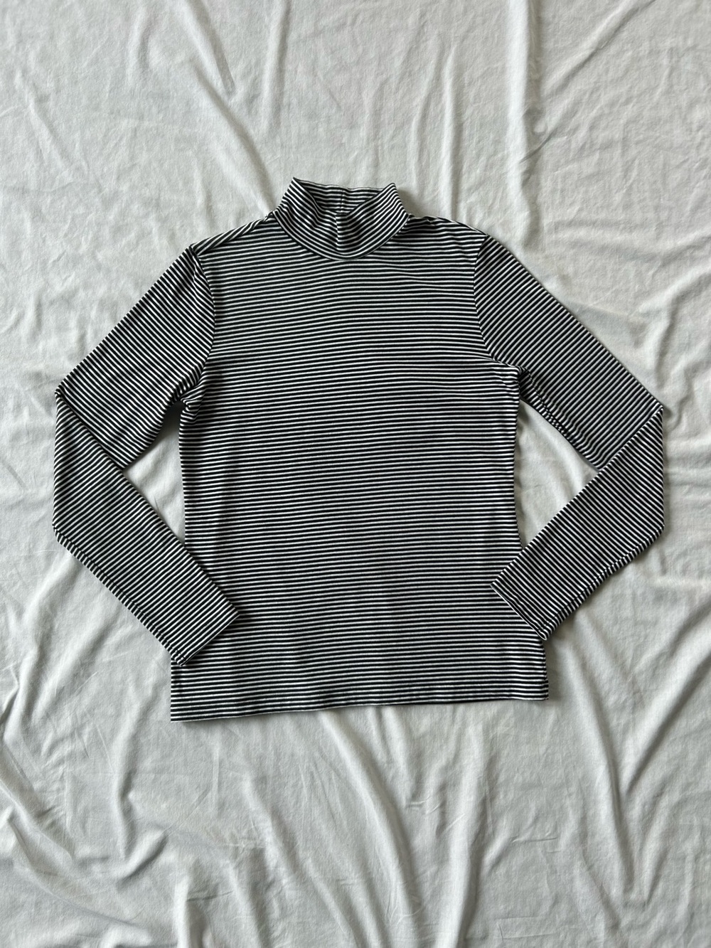 Orvis Perfect Tee Classic Fit Striped Long Sleeve Mockneck T-Shirt